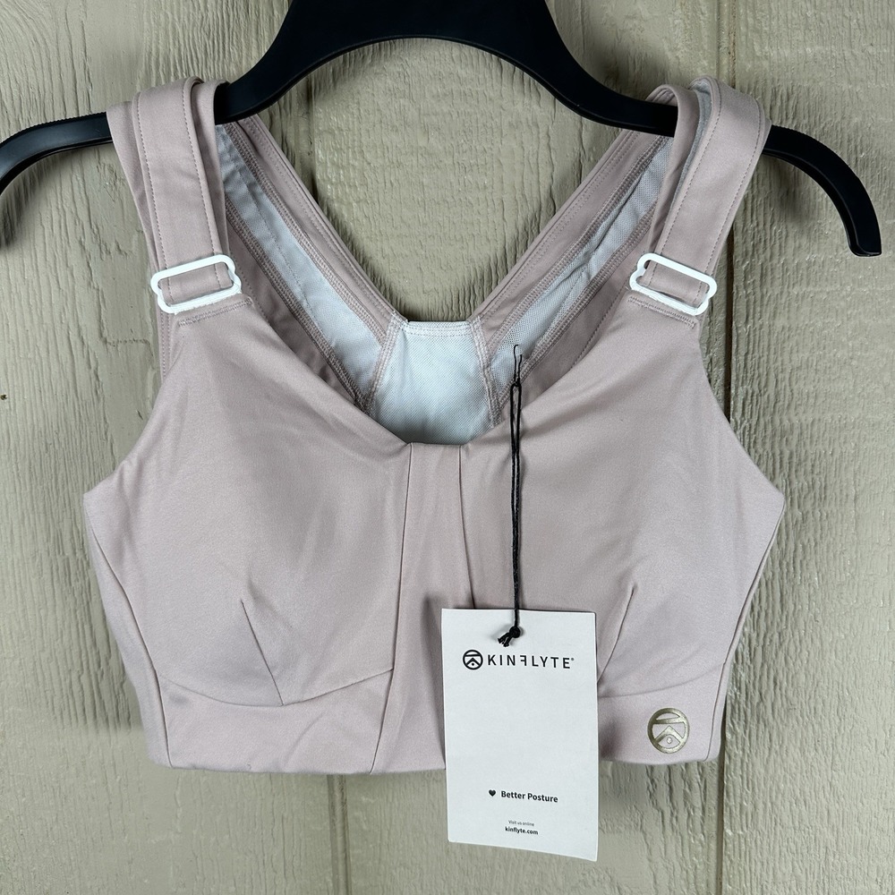 NEW Kinflyte Rise Sports Bra Max Support Sz Small Desert Rose For Better Posture